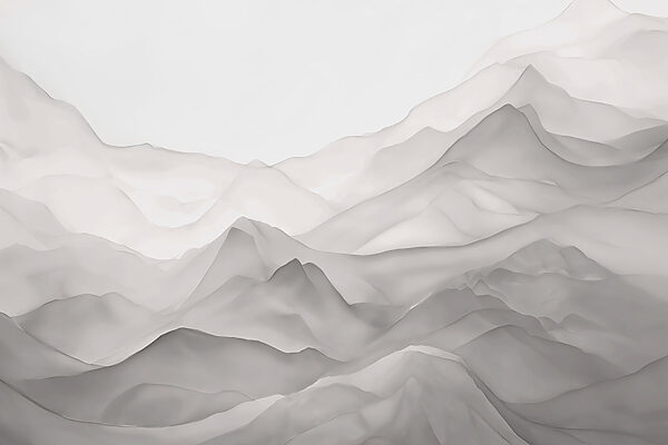 White mountains with a white background White mountains with a white background