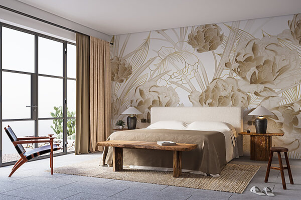 Elegant floral design in muted tones Elegant floral design in muted tones