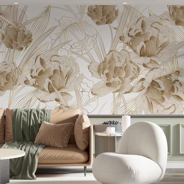 Elegant floral design in muted tones Elegant floral design in muted tones