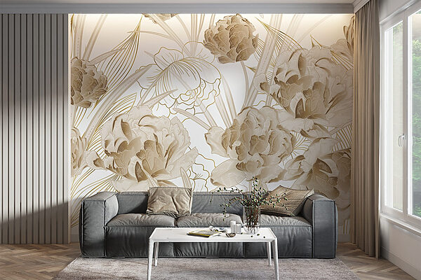 Elegant floral design in muted tones Elegant floral design in muted tones