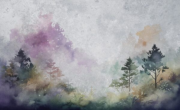 Painting of trees and bushes Painting of trees and bushes
