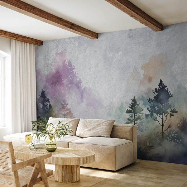 Painting of trees and bushes Painting of trees and bushes