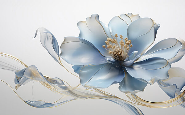 Delicate petals in soft blue hues Delicate petals in soft blue hues