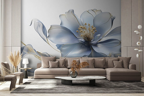 Delicate petals in soft blue hues Delicate petals in soft blue hues