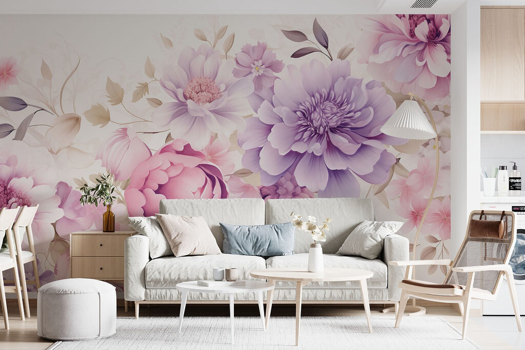 Delicate blooms in soft hues