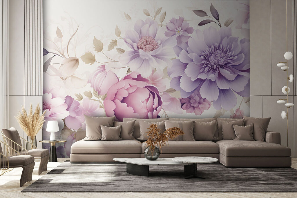Delicate blooms in soft hues