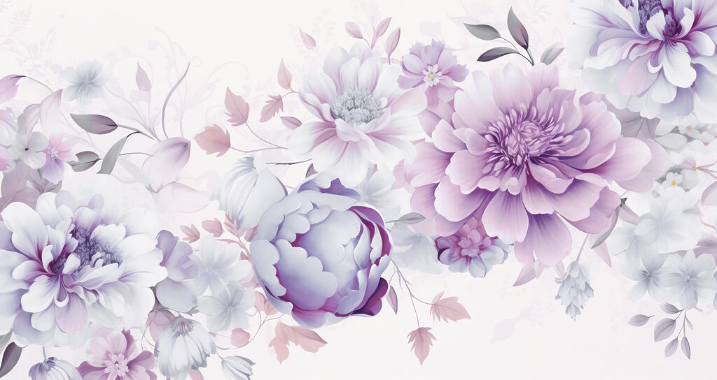 Delicate blooms in soft hues Delicate blooms in soft hues