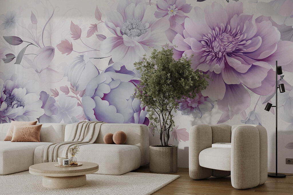 Delicate blooms in soft hues