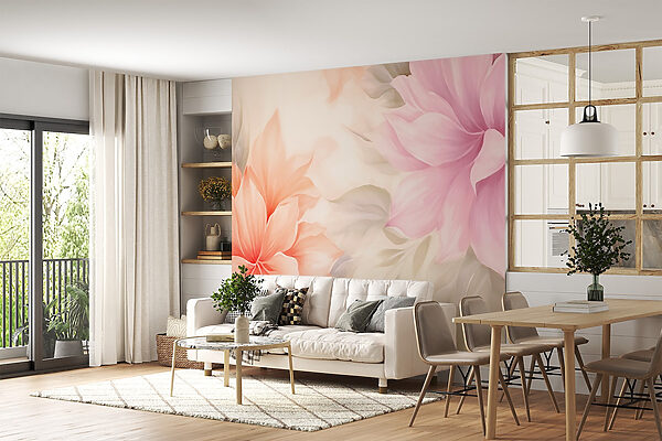 Soft florals in gentle pastel hues. Soft florals in gentle pastel hues.