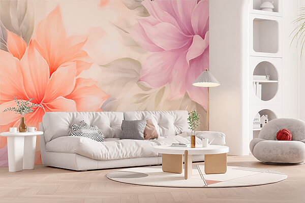 Soft florals in gentle pastel hues. Soft florals in gentle pastel hues.