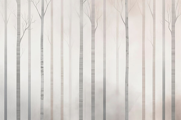 Group of trees in fog Group of trees in fog