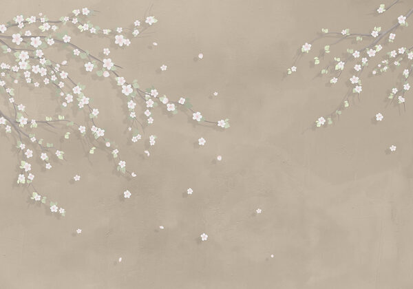 Tree branch with white flowers Tree branch with white flowers