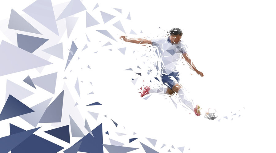 Man kicking a football ball Man kicking a football ball