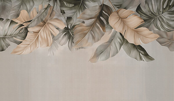 Elegant leaves in soft tones. Elegant leaves in soft tones.
