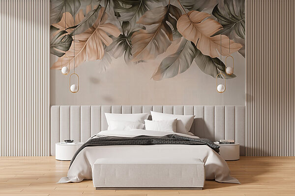 Elegant leaves in soft tones. Elegant leaves in soft tones.
