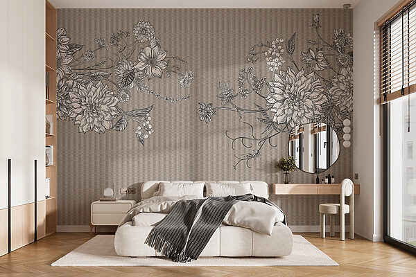 Elegant floral illustration on textured background Elegant floral illustration on textured background