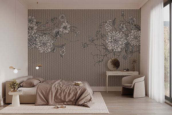 Elegant floral illustration on textured background Elegant floral illustration on textured background