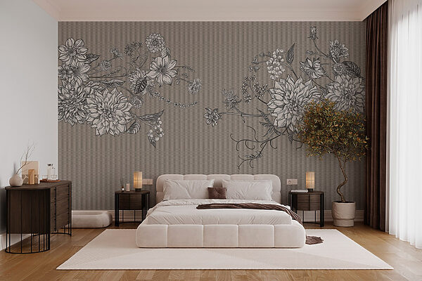 Elegant floral illustration on textured background Elegant floral illustration on textured background