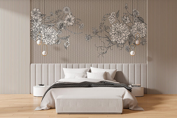 Elegant floral illustration on textured background Elegant floral illustration on textured background