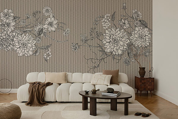 Elegant floral illustration on textured background Elegant floral illustration on textured background