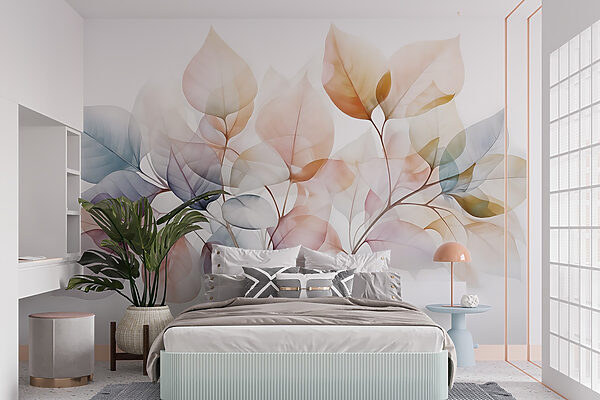 Delicate leaves in soft hues. Delicate leaves in soft hues.