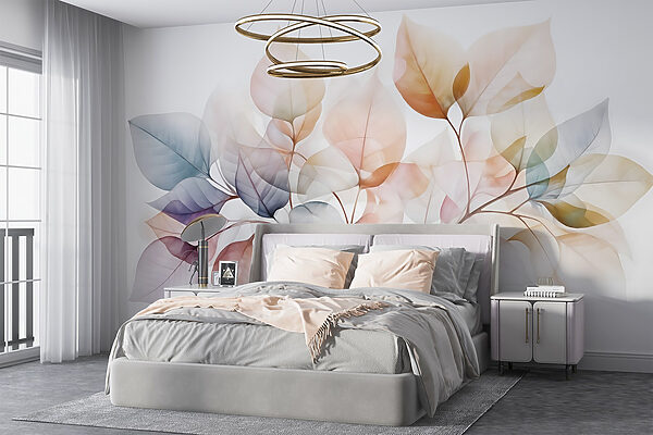 Delicate leaves in soft hues. Delicate leaves in soft hues.