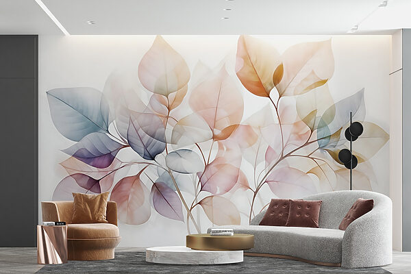 Delicate leaves in soft hues. Delicate leaves in soft hues.