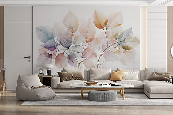 Delicate leaves in soft hues. Delicate leaves in soft hues.