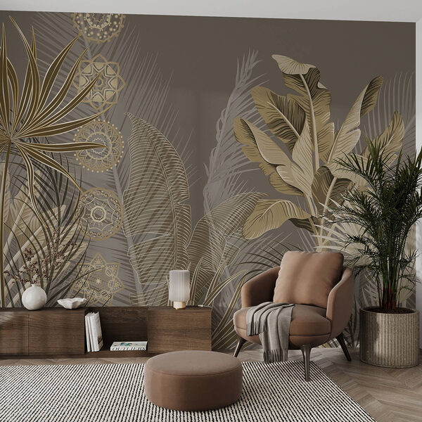 Tropical leaves in subtle hues Tropical leaves in subtle hues