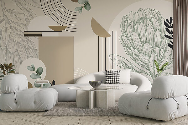 Wallpaper with a plant and leaves Wallpaper with a plant and leaves