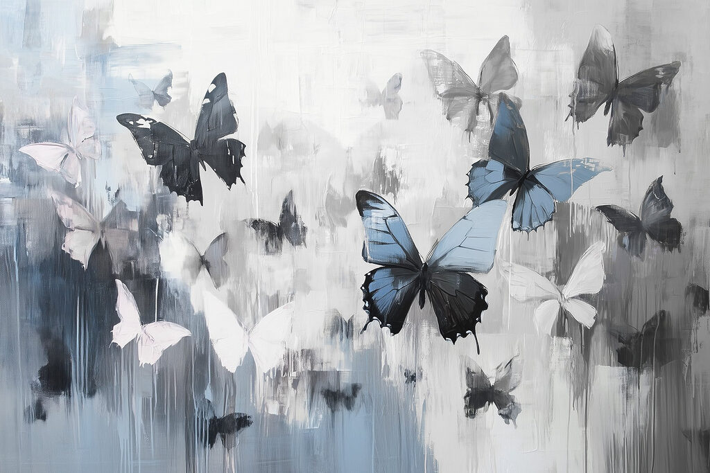 w08924p 1024x683 - Painting of butterflies flying