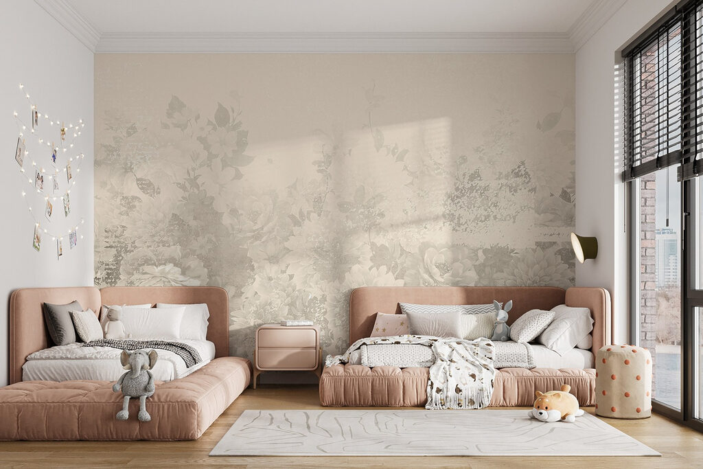 Delicate floral patterns in soft hues