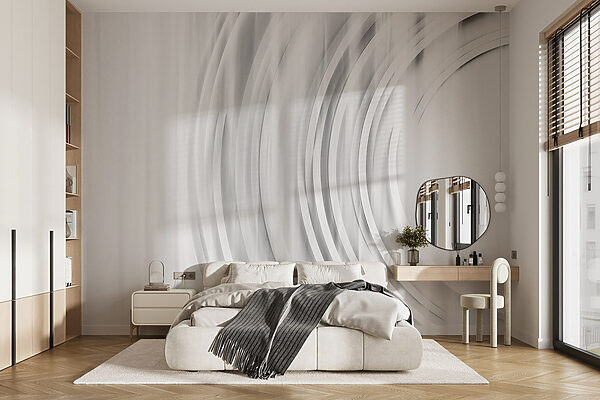 White and grey background with circles White and grey background with circles