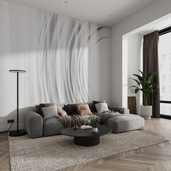 White and grey background with circles White and grey background with circles