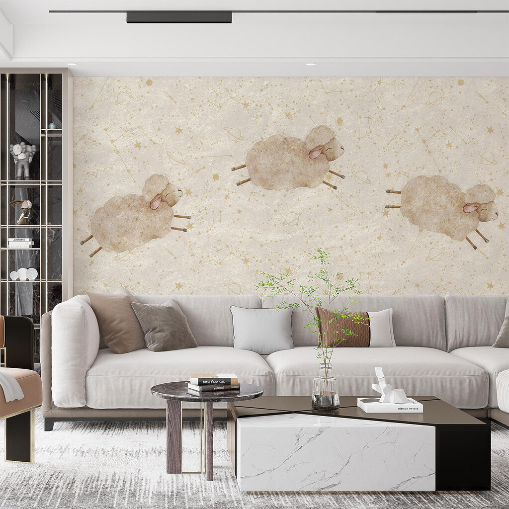 Group of sheep on a white background Group of sheep on a white background