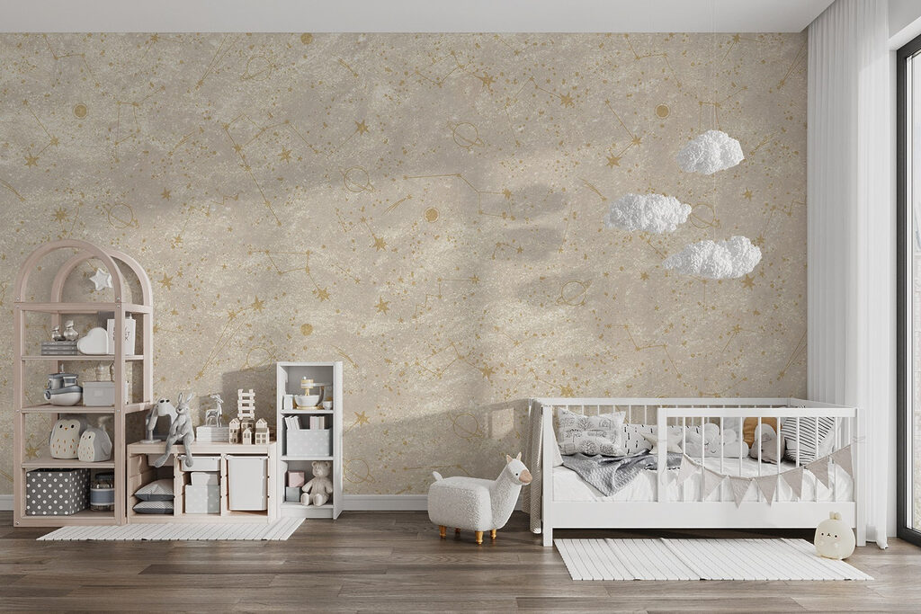 Celestial patterns across a soft background