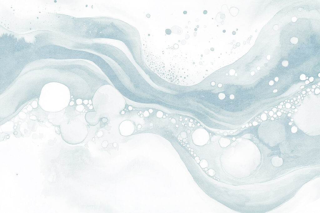 White and blue watercolor painting White and blue watercolor painting