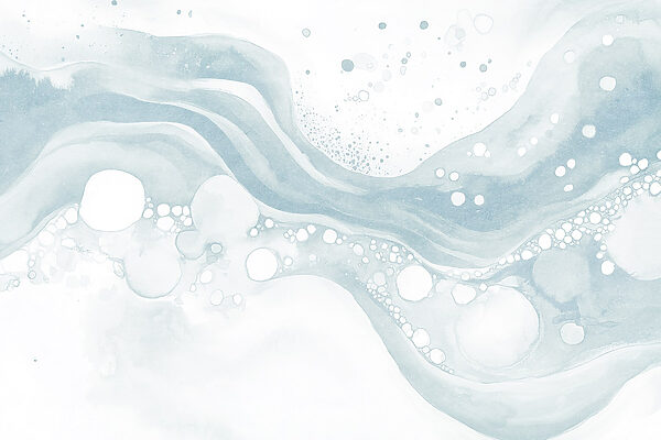 White and blue watercolor painting White and blue watercolor painting