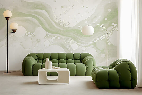 White and green paint White and green paint