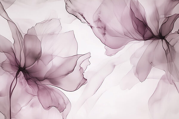 Fluid petals in soft hues. Fluid petals in soft hues.