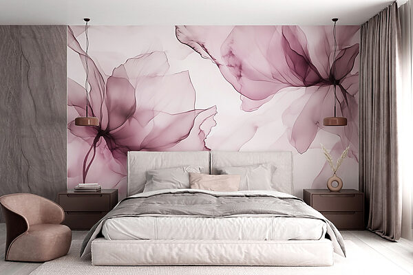 Fluid petals in soft hues. Fluid petals in soft hues.