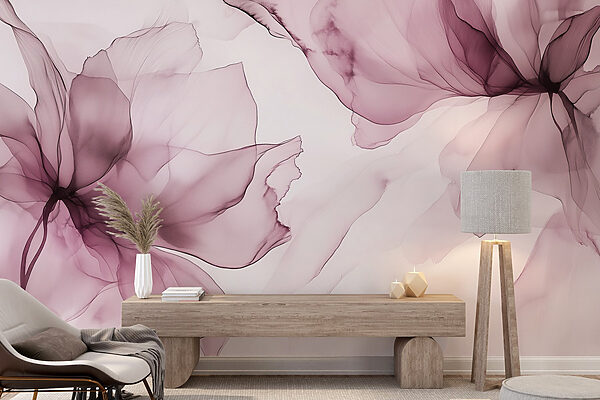 Fluid petals in soft hues. Fluid petals in soft hues.