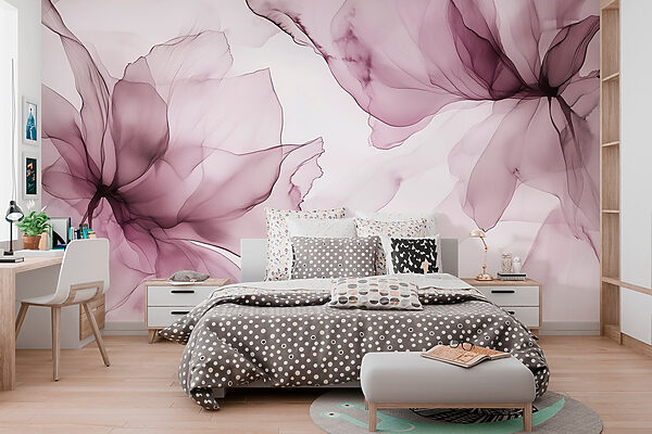 Fluid petals in soft hues. Fluid petals in soft hues.