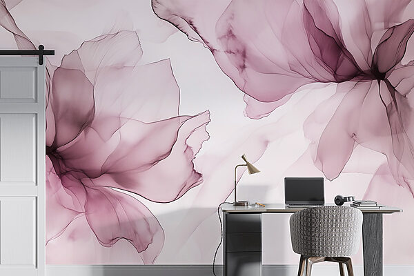 Fluid petals in soft hues. Fluid petals in soft hues.