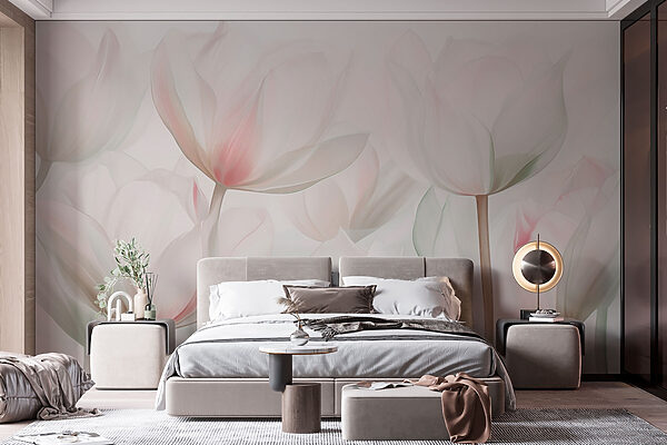 Delicate blooms in soft pastel hues Delicate blooms in soft pastel hues