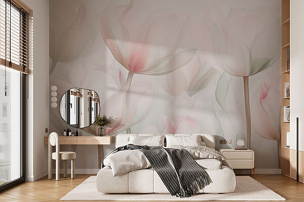 Delicate blooms in soft pastel hues Delicate blooms in soft pastel hues