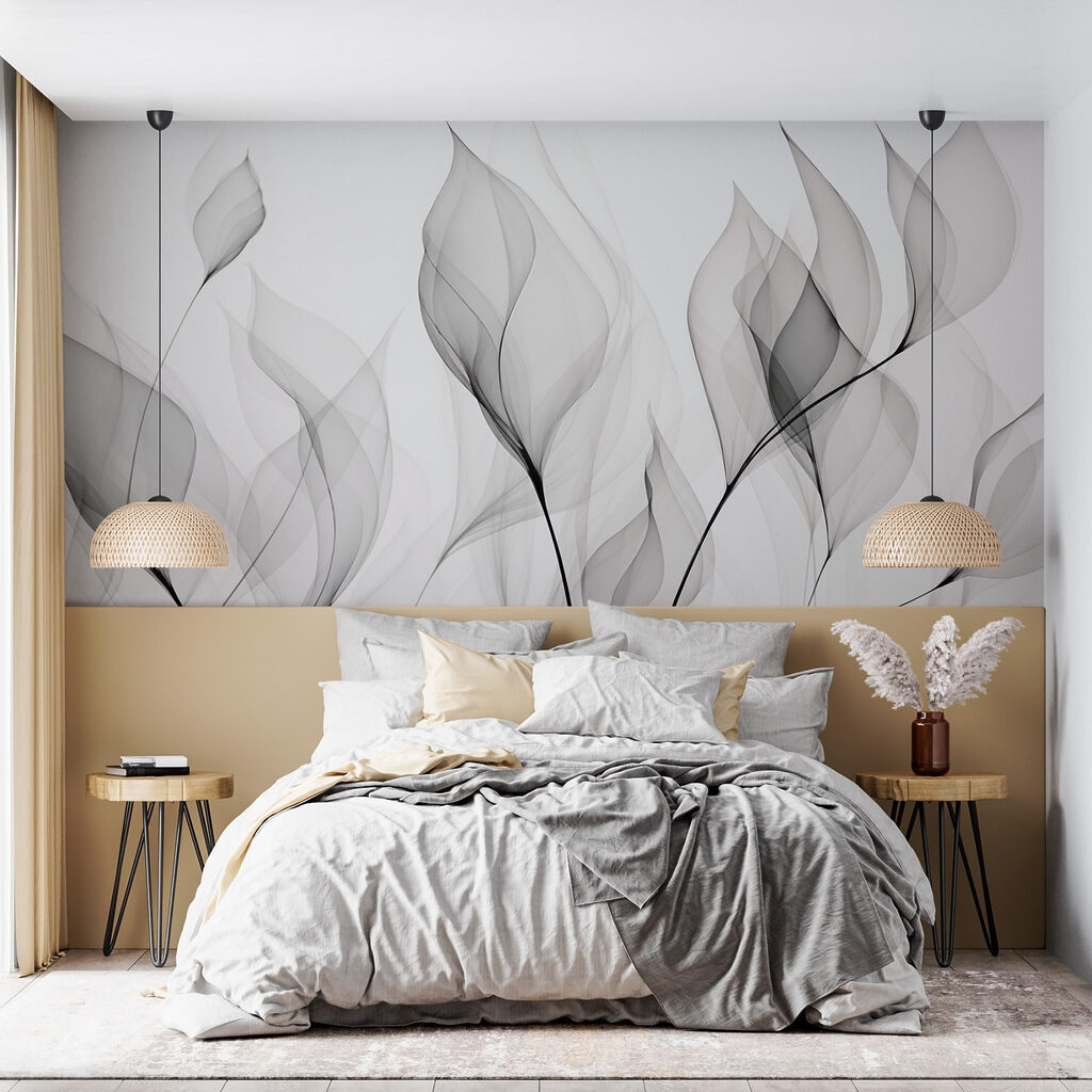 Black and white image of flowers Black and white image of flowers