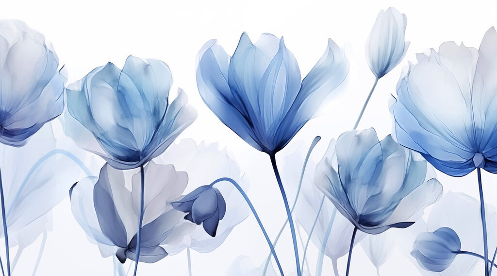 Blue and white flowers Blue and white flowers