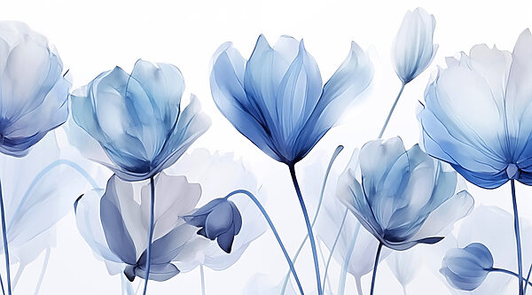 Blue and white flowers Blue and white flowers