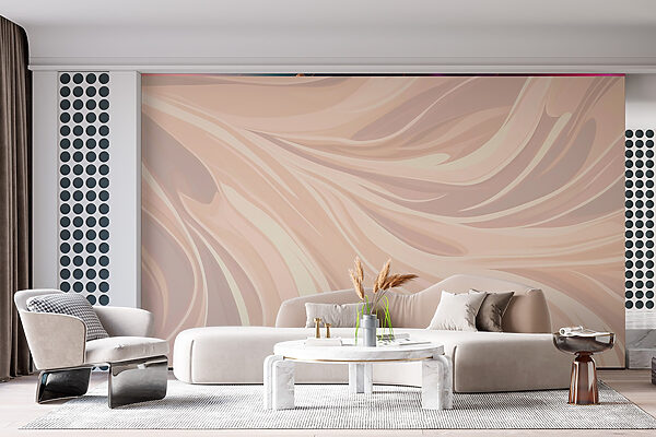 Fluid lines in soft, neutral tones Fluid lines in soft, neutral tones